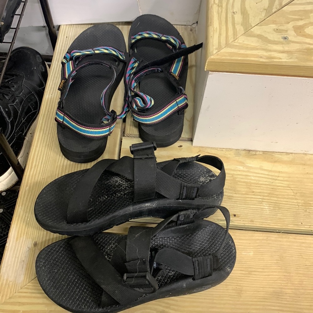 Sandals.